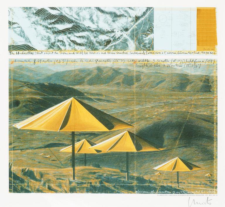 Christo & Jeanne-Claude, "The umbrellas (Joint project for Japan and USA)".