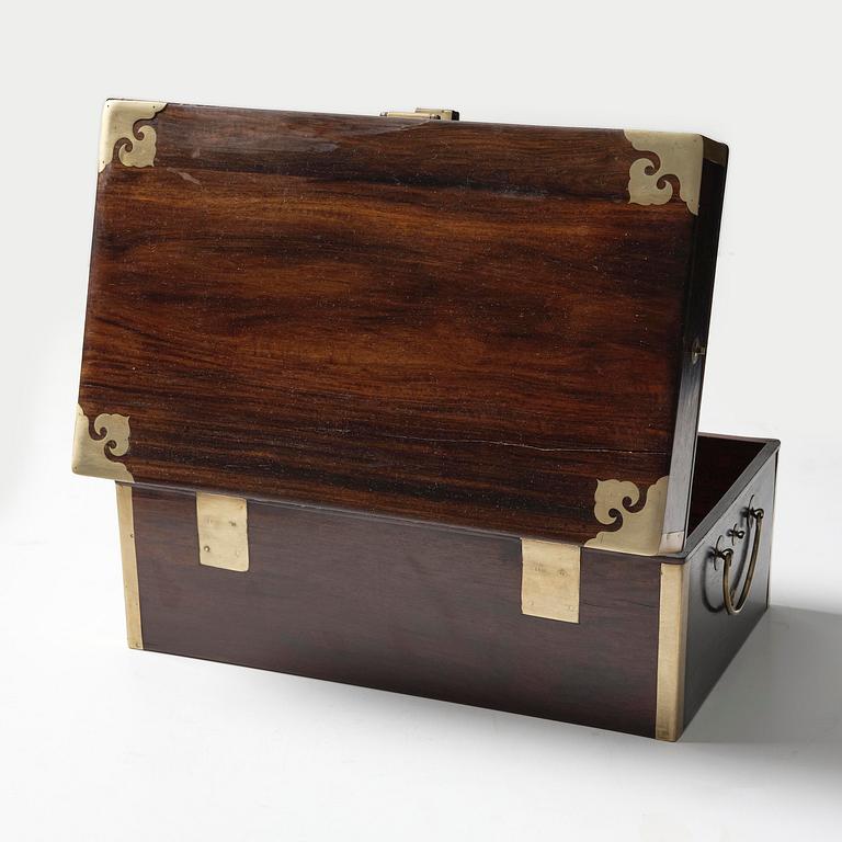 A Zitan document box, Qing dynasty, 17/18th century.
