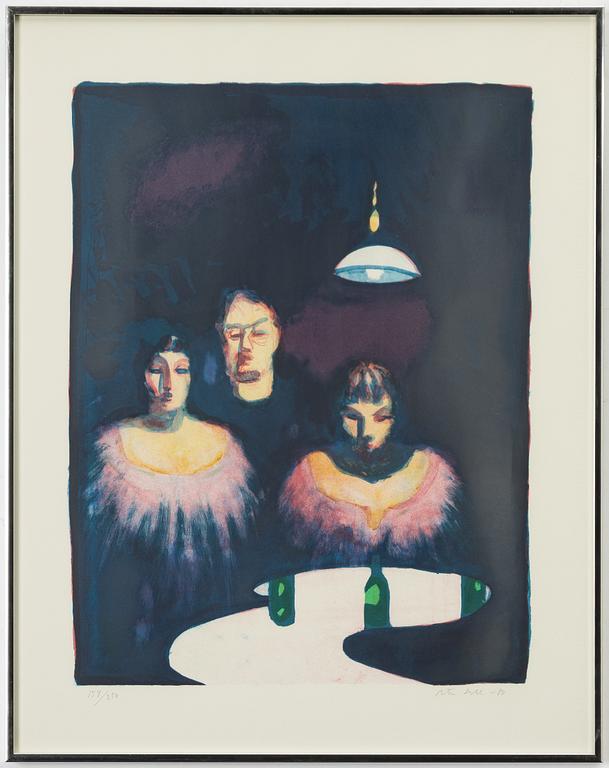 Peter Dahl, 'Wine, women and men', six colour lithographs.
