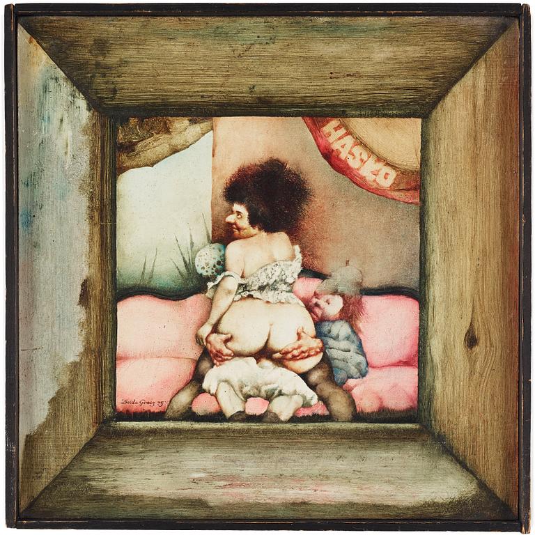 Jerzy Duda-Gracz, oil on Masonite panel, Signed Duda Gracz and dated -25.