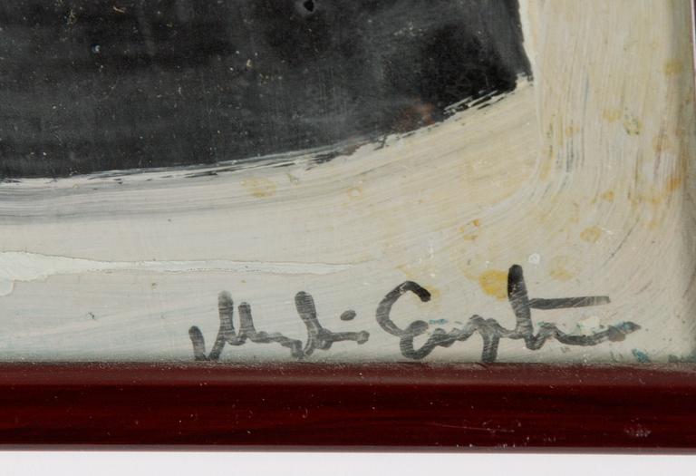 Martin Engström, olja på pannå, signerad.