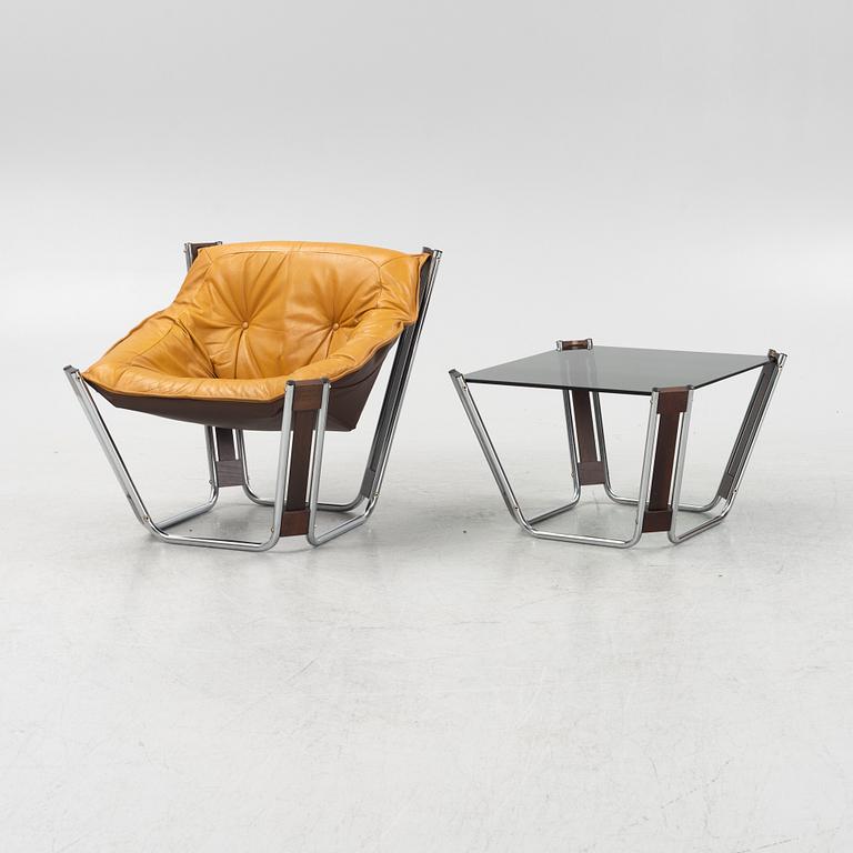 Odd Knutsen, a 'Sonic' armchair and a coffee table, 1970's.