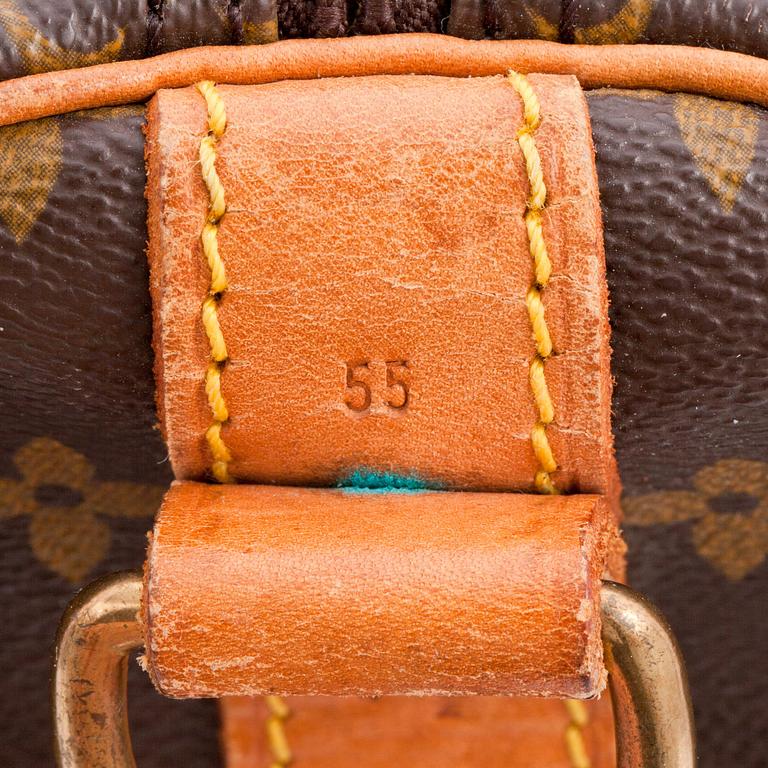 LOUIS VUITTON, a monogram canvas weekendbag, "Keepall Bandouliere 55".