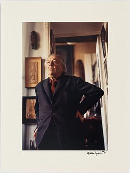 Gisèle Freund, photograph of André Breton signed and stamped.