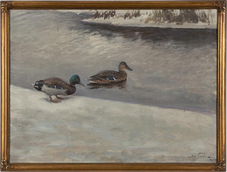 Nils Tirén, Pair of Mallards at the Hole.