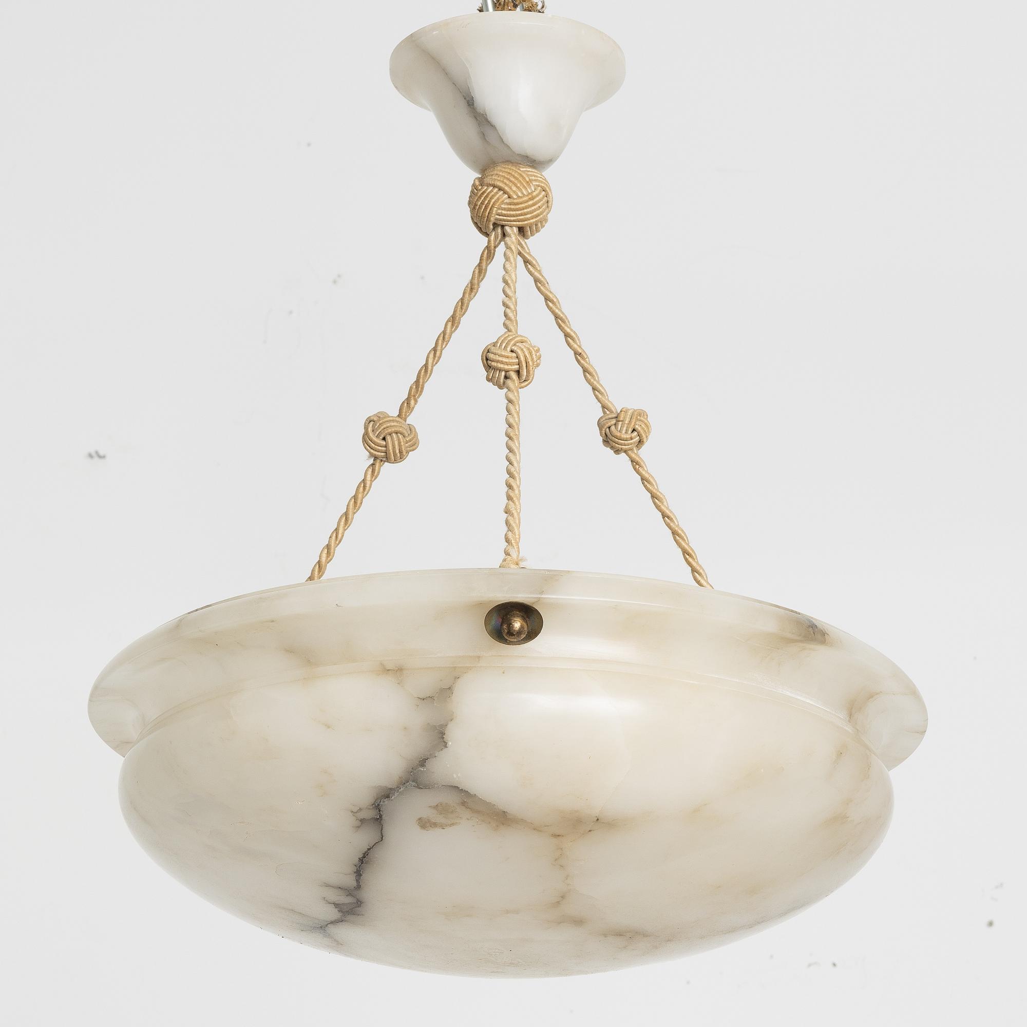 An alabaster ceiling lamp, 1920s.