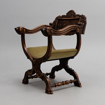 DANTE CHAIR, Italy / Spain, early 20th century.