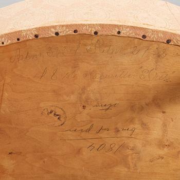 Axel Larsson, attributed to. An elm dressing table and stool, Swedish Modern, Bodafors SMF, 1940's.