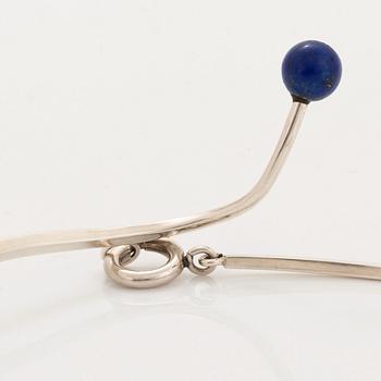 Karlheinz Sauer, necklace sterling silver with lapis lazuli.