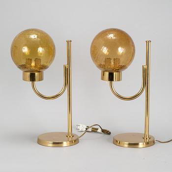 A pair of 'B090' table lamps, Bergboms, 1960s.