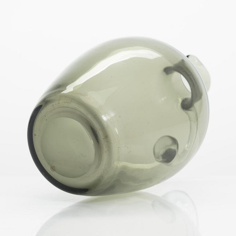 Saara Hopea,  A glass carafe and six drinking glasses, Nuutajärvi, Finland. Design years 1959 and 1958.