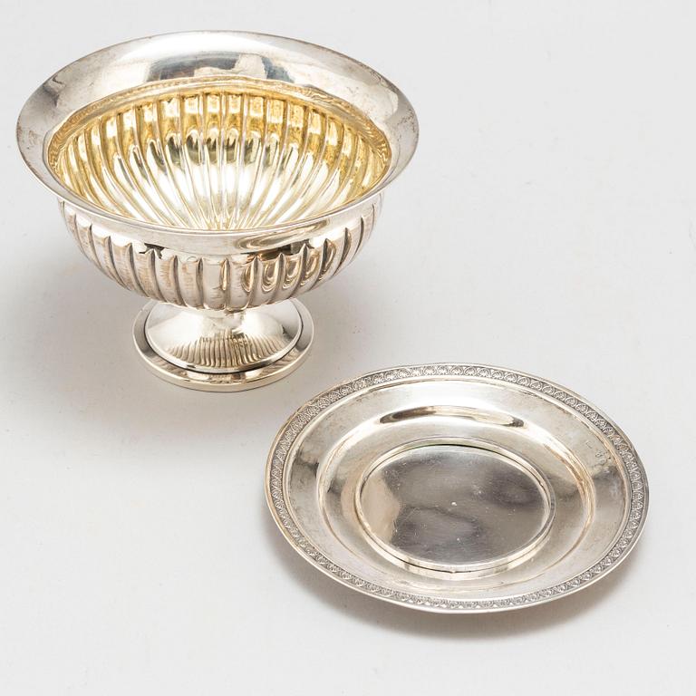 A parcel gilt silver bowl by Carl Tengsted Gothenburg 1834.