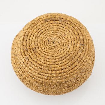 A Persian (Iranian) basket with cover, 20th century.