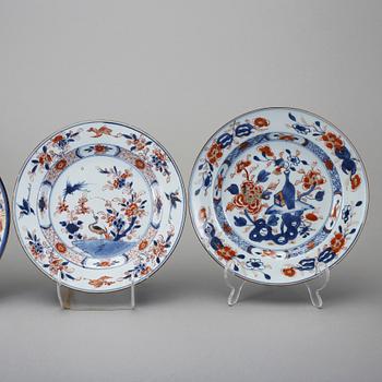 TALLRIKAR, 4 stycken, porslin, Kina, 1700-tal.