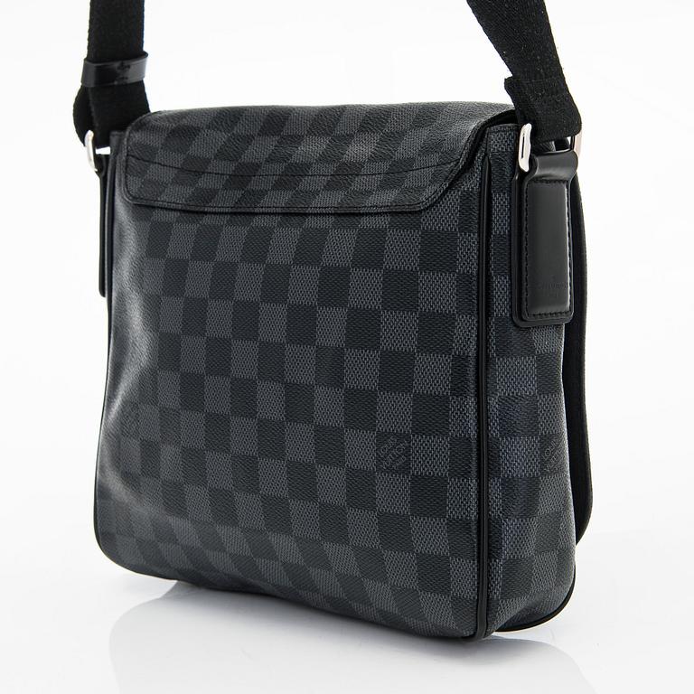Louis Vuitton, A Damier Graphite 'District PM Messenger' Bag.