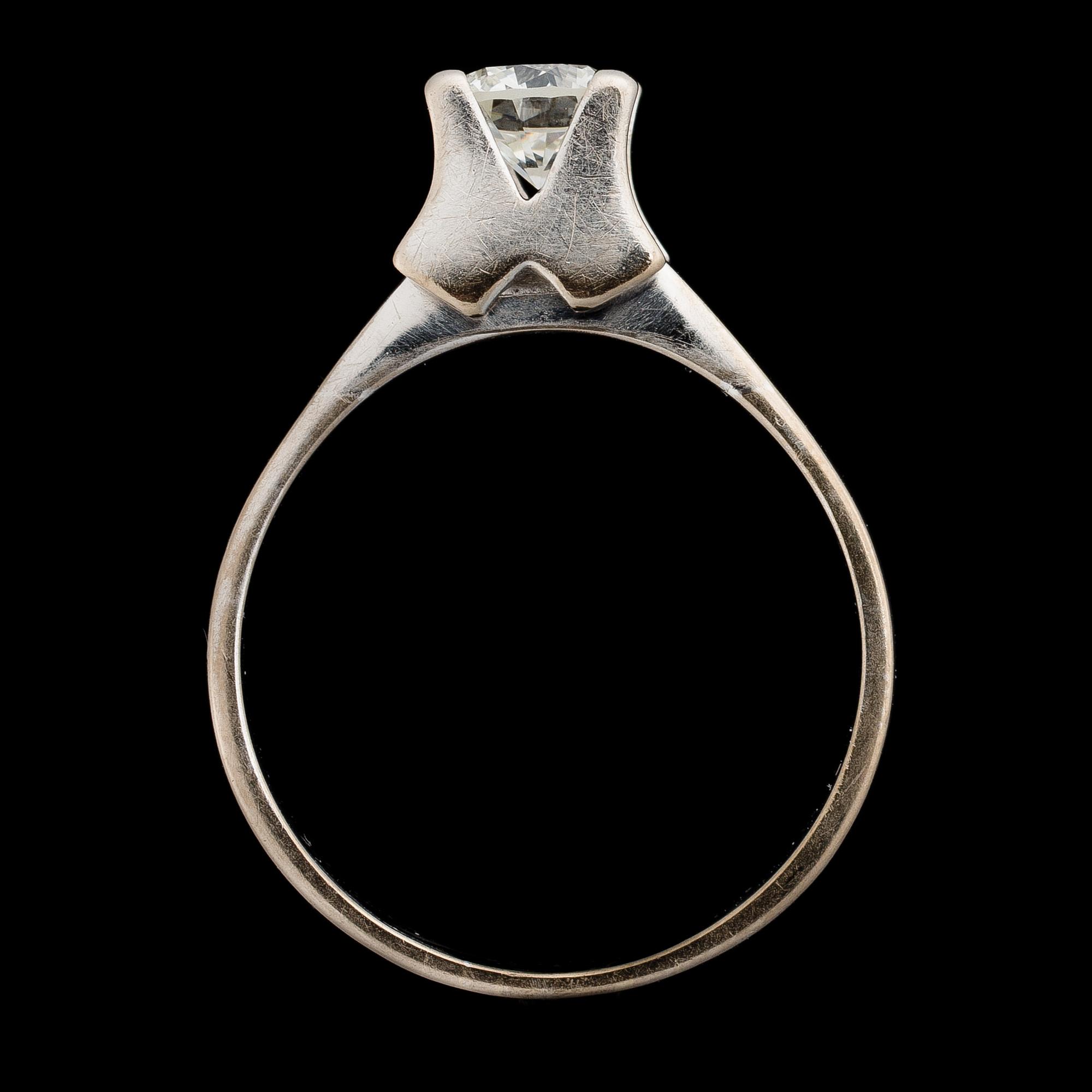 RING, briljantslipad diamant, 18K vitguld.