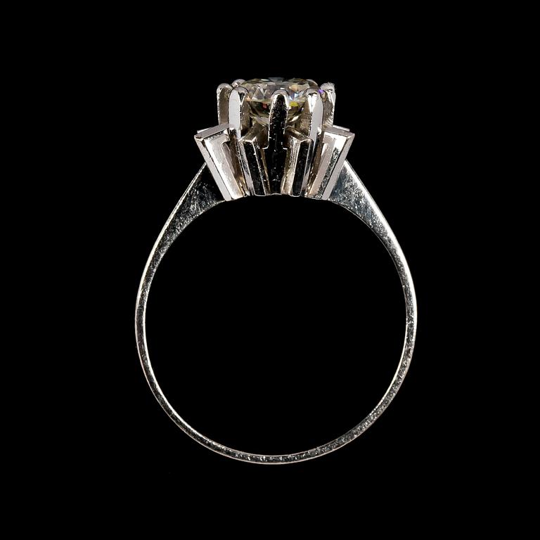 RING, brilliant cut diamond, app. 0.90 ct.