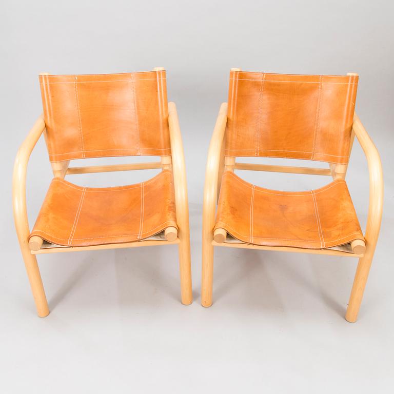 BEN AF SCHULTEN, A pair of 1990s ' 411' armchairs for Artek, Finland.