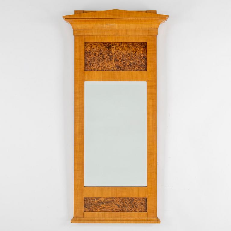 A 19th century birch mirror.