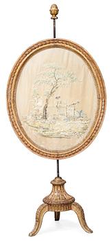 A late Gustavian fire screen.