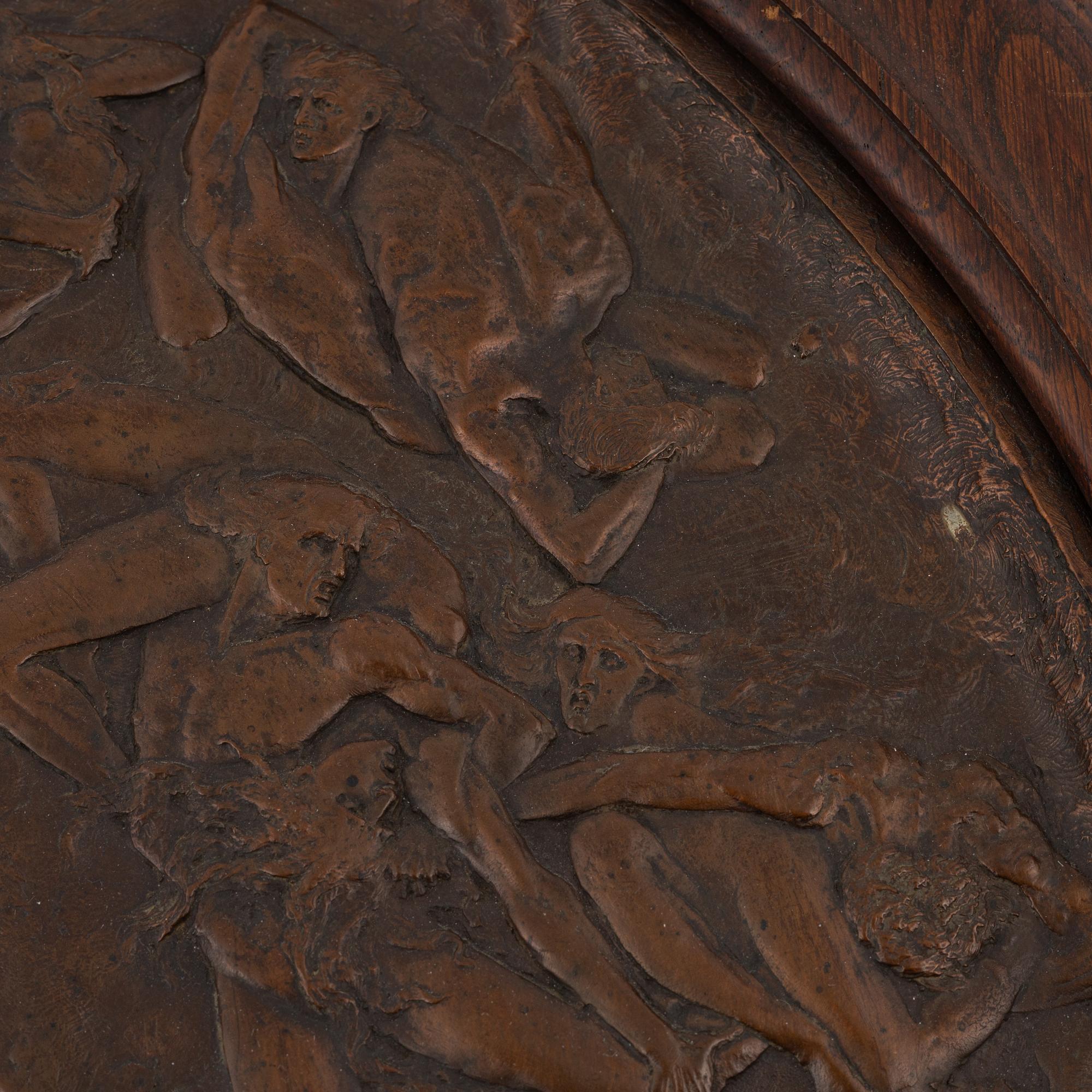 Kopparplåt med ram, omkring år 1900.