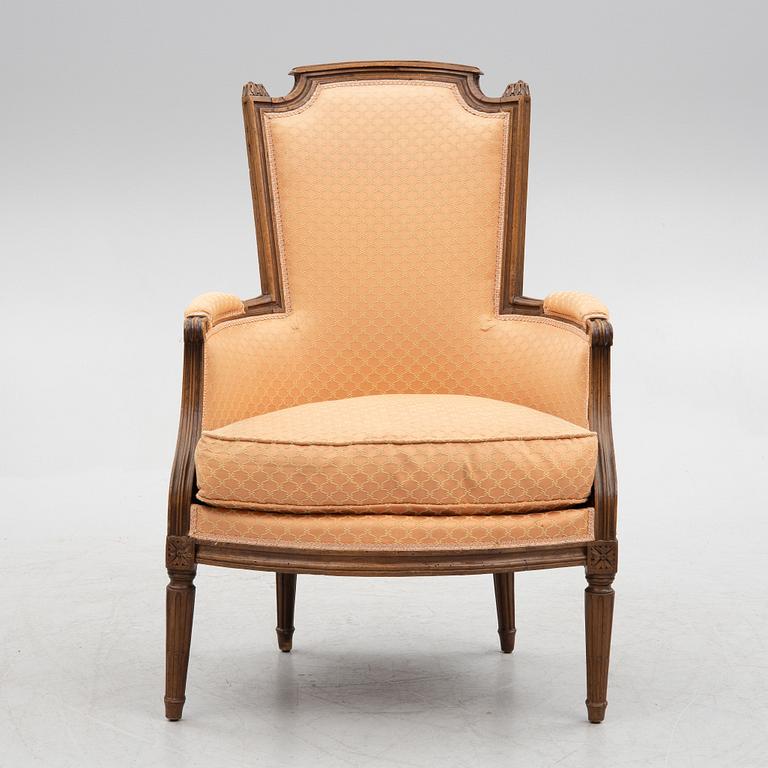 Bergère, Louis XVI, probably by Martin Jullien, master in Paris 1777.