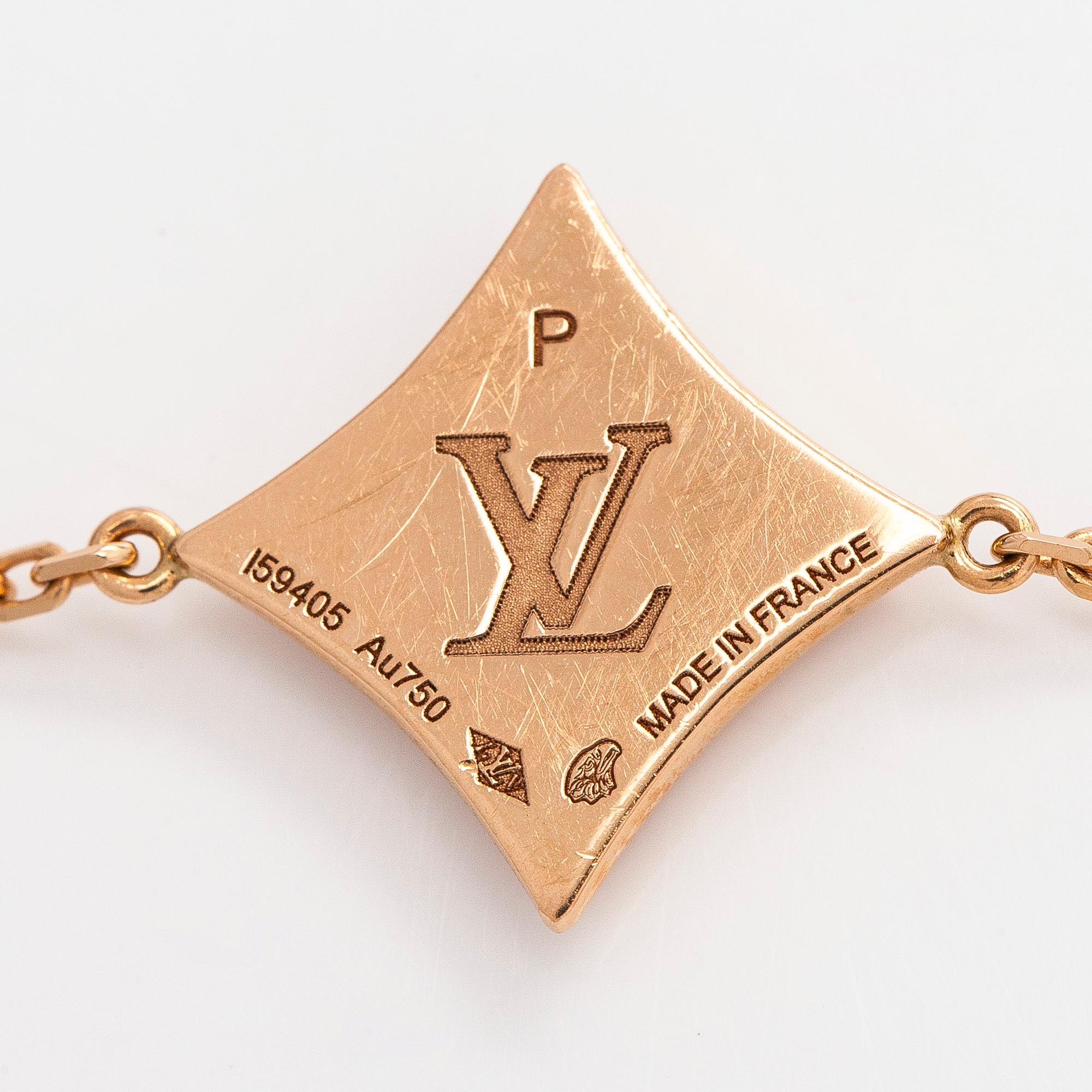 Louis Vuitton, rannekoru, "Color Blossom BB Star", 18K ruusukultaa, vaaleanpunaista helmiäistä ja briljanttihiottu timantti.