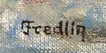 Tor Fredlin oil on canvas signed.