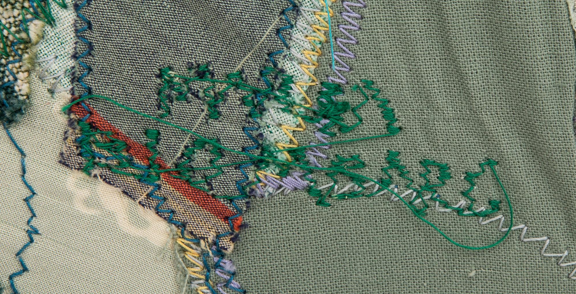 Maria Blombärg, textil, signerad.