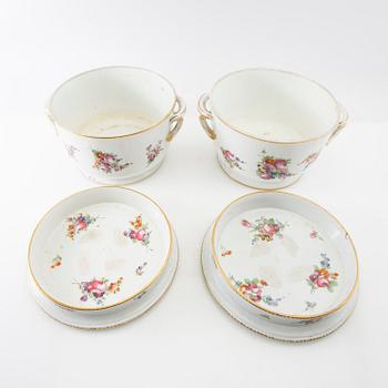 Outer cover a pair with saucers first half of the 20th century porcelain.