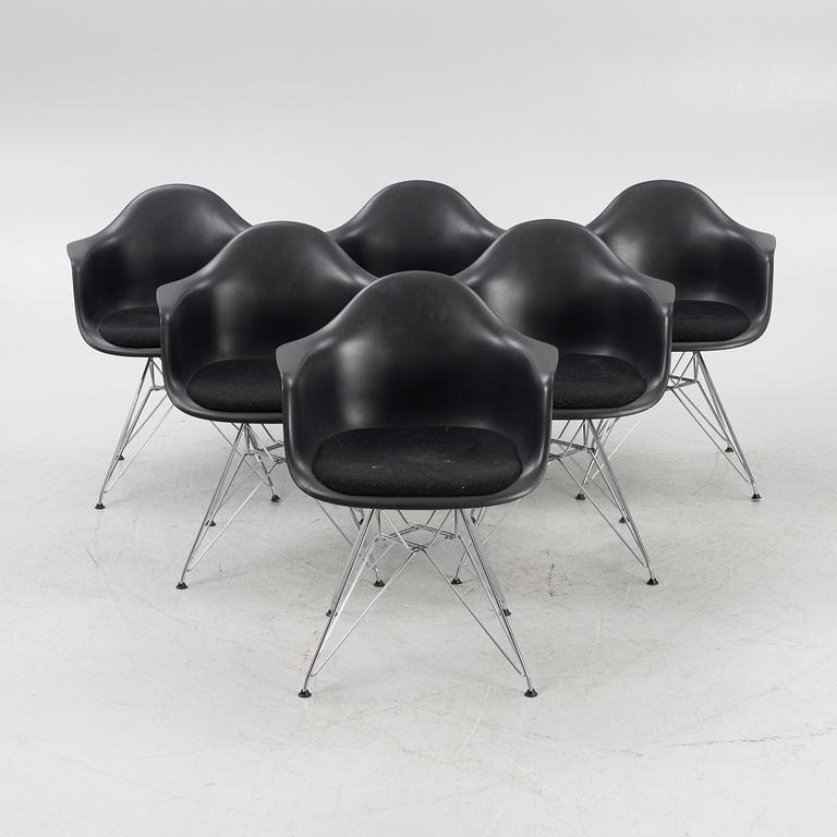 Charles and Ray Eames, chairs, 6 pcs, "Plastic Chair DAR", Vitra 2011.