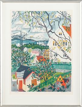 MONA HUSS WALLIN, litografi, signerad, numrerad 391/450 och daterad -78.