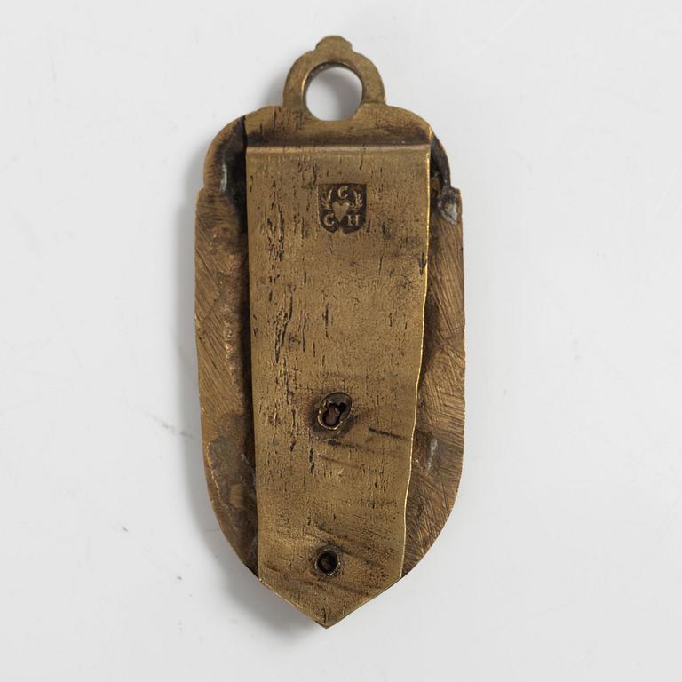 A pair of Baroque gilt brass mounts by C. C. Hartwig (caster active in Stockholm 1702-20).