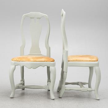 Stolar, 3 st, rokoko, 1700-talets andra hälft.