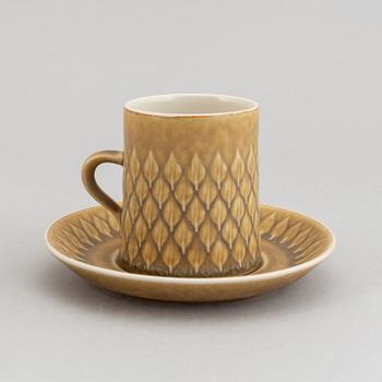 Jens Quistgaard, a part 'Relief' coffee and tea stoneware service, 40 pieces, Kronjyden Nissen/Bing & Gröndahl, Denmark.