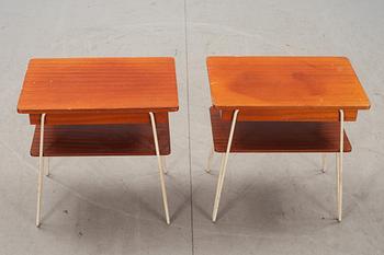 SÄNGBORD, ETT PAR 1950-TAL.