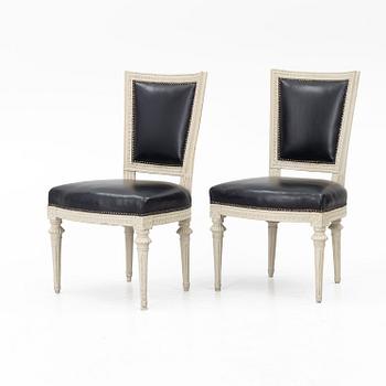 Chairs, a pair of Stockholm works, Gustavian, late 18th century.
