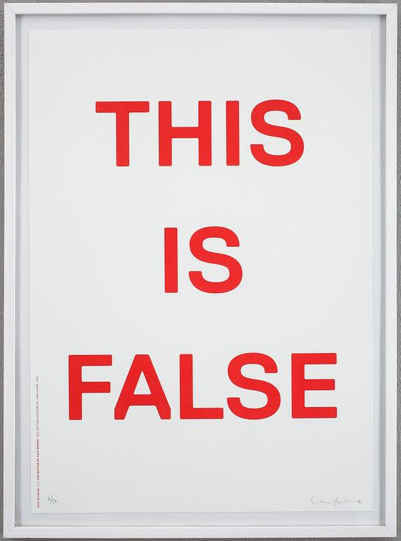 LARS FUHRE, färgserigrafi, 2012, signerad och numrerad 6/50.