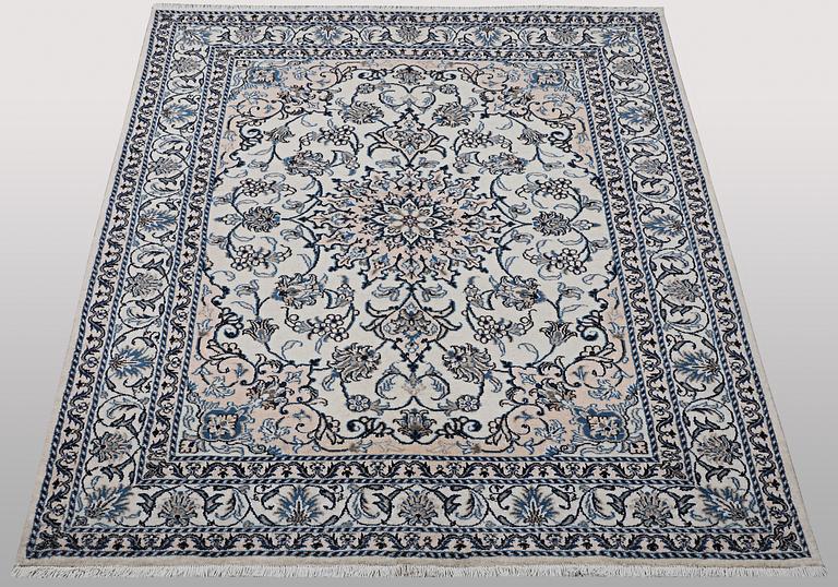 Rug, Nain, part silk, ca. 200 x 154 cm.