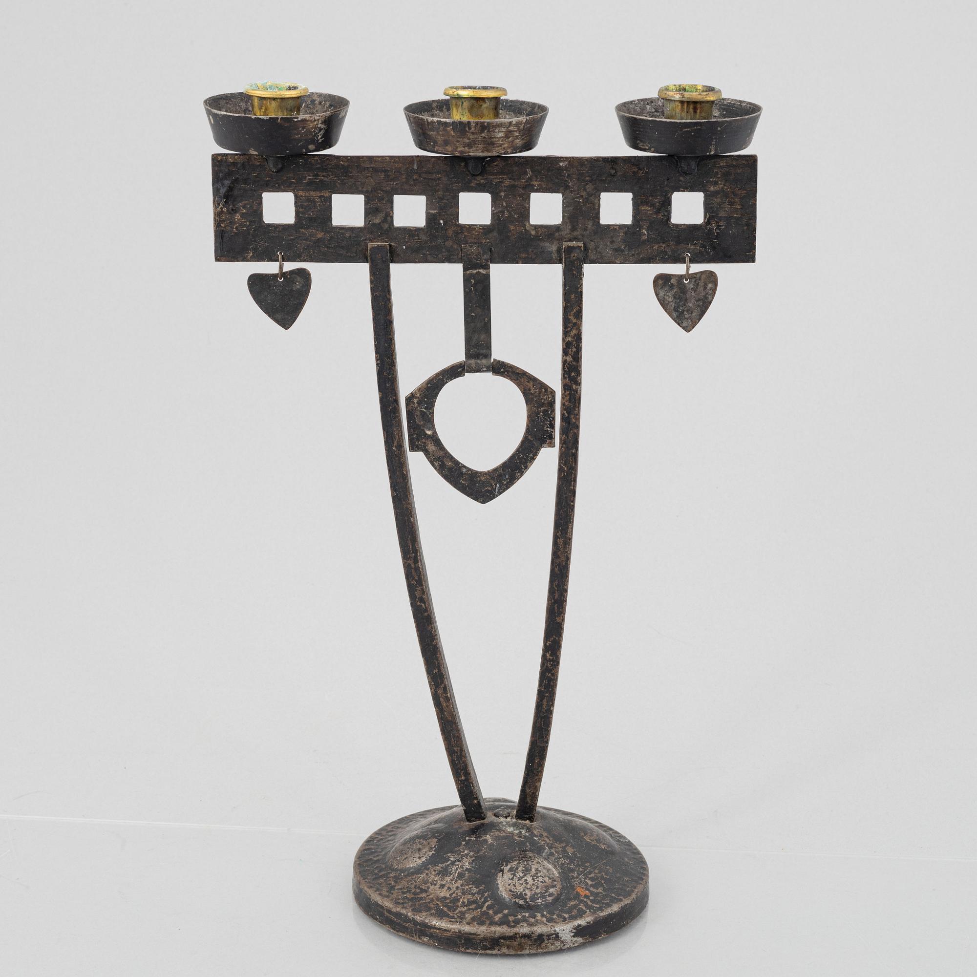 Candelabrum, Art Nouveau, early 20th century.