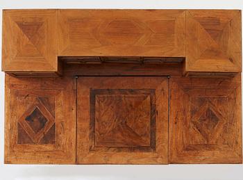 A Swedish Baroque 'knee-hole' writing desk, first part of the 18th century.