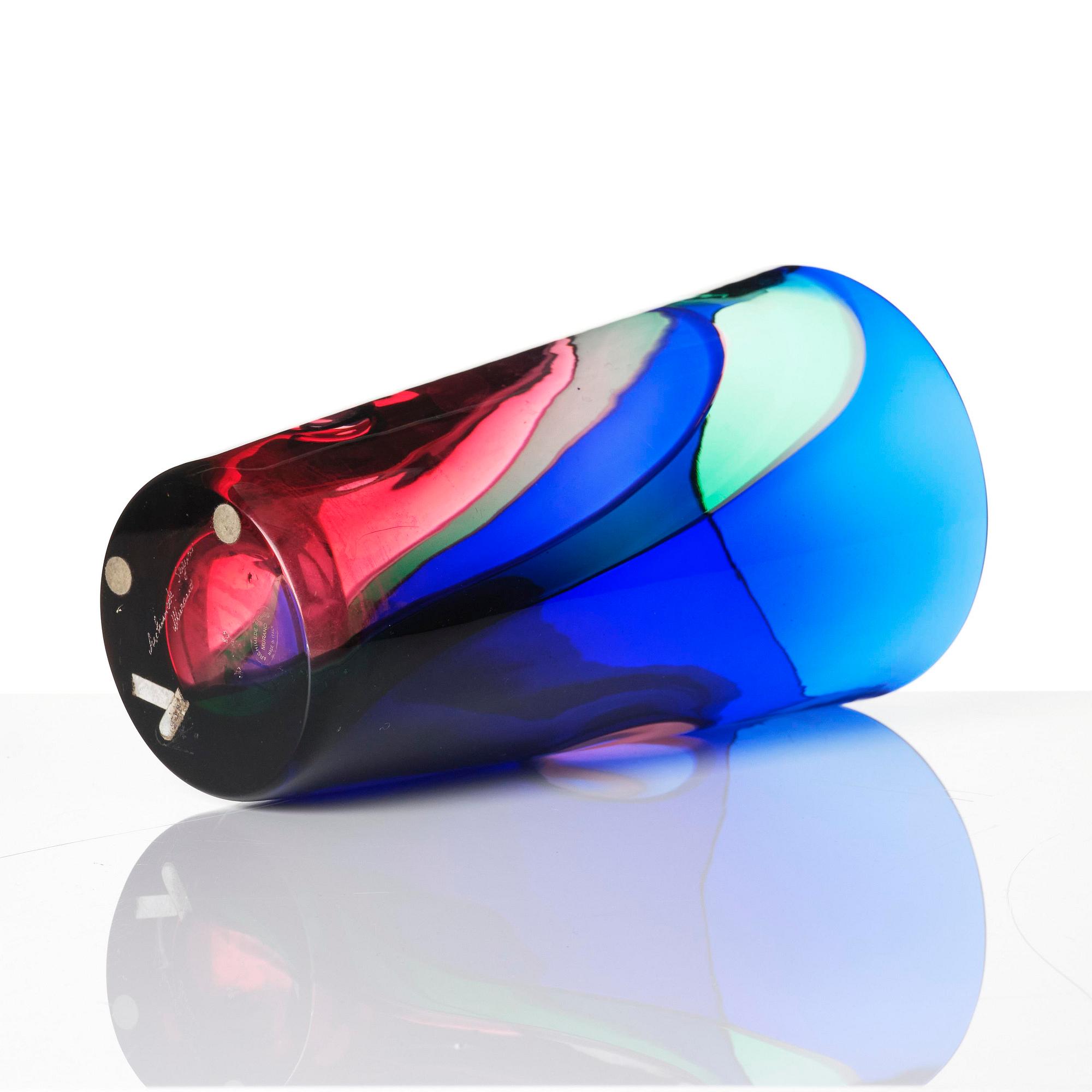 Archimede Seguso, a glass vase, Murano, Italy, 1980-90's.