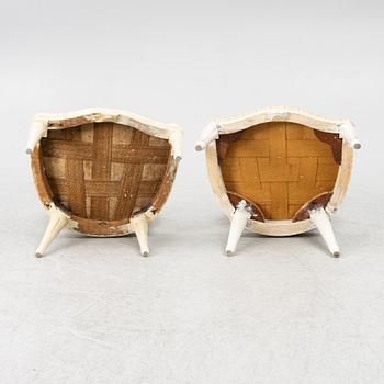 A pair of Gustavian chairs, Stockholm, late 18th century.