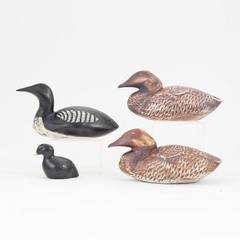 Paul Hoff, a set of four stoneware figurines, Gustavsberg.