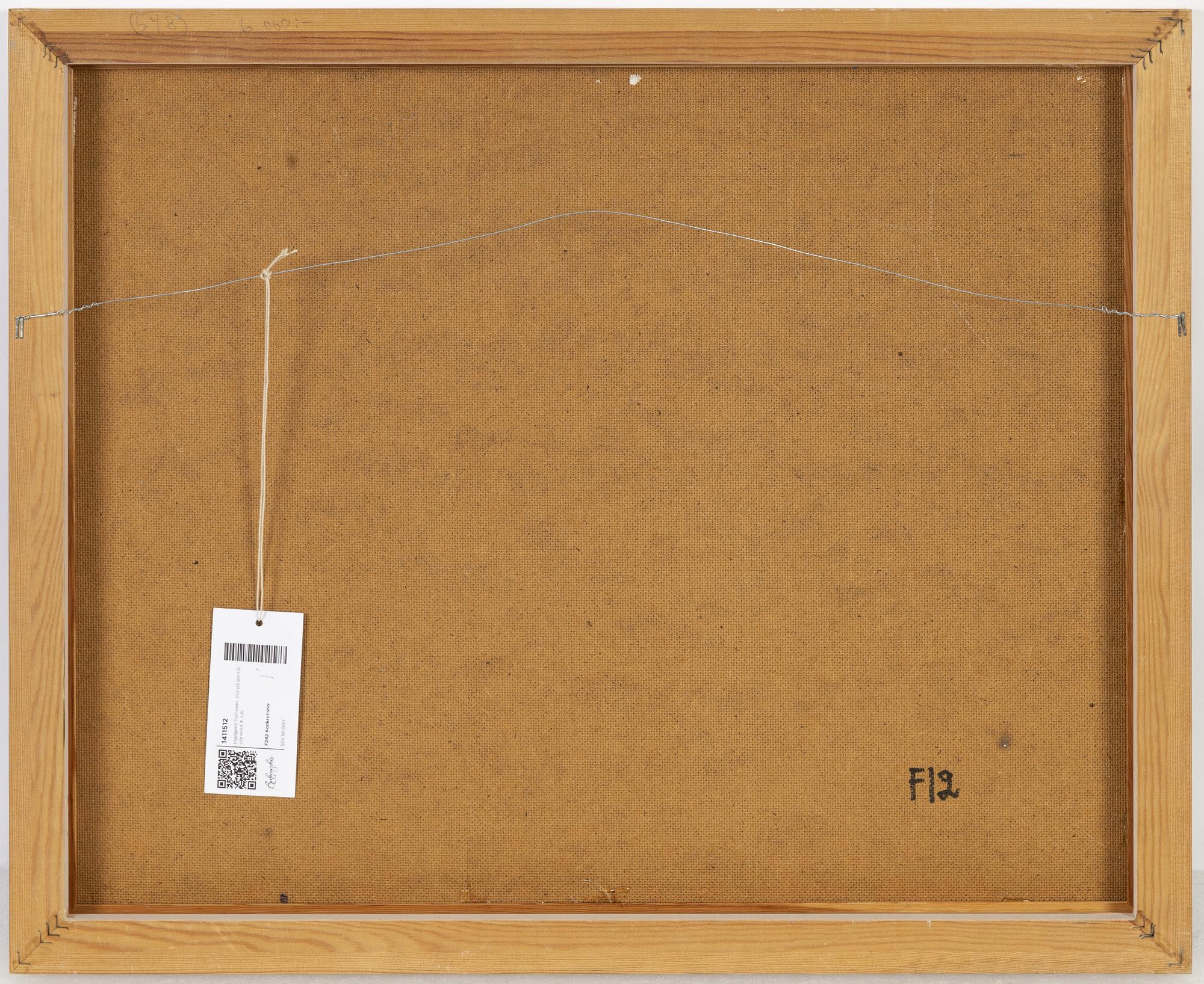 Ingegerd Torhamn, olja på pannå, signerad it.