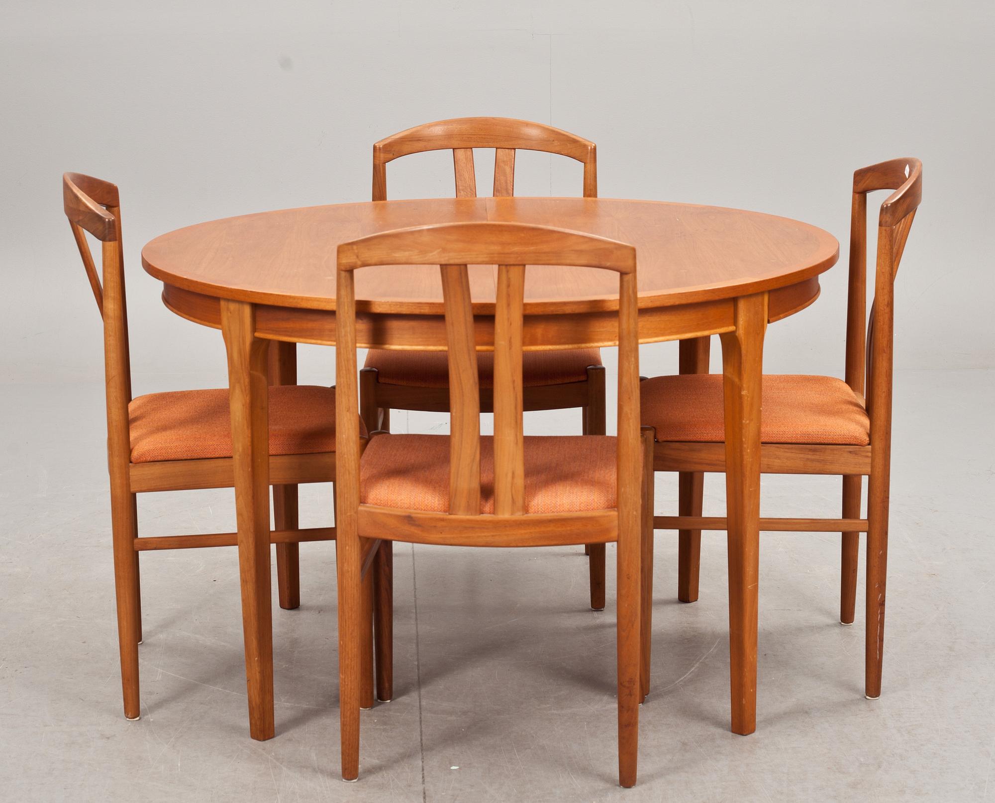 MATBORD och STOLAR, 4 st, 1960/70-tal.