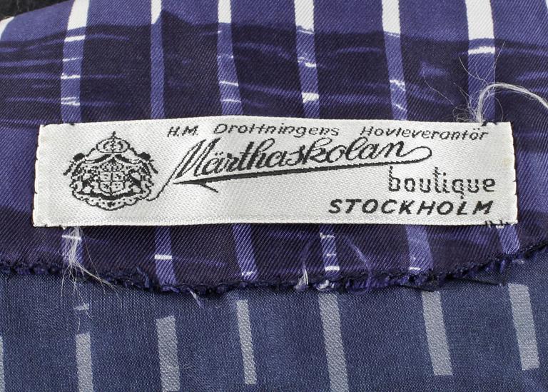 MÄRTHASKOLAN, klänning samt jacka, 1950/60-tal.