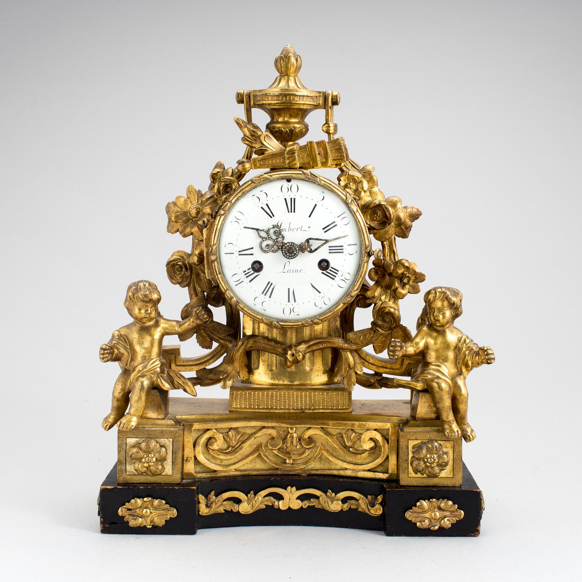 BORDSPENDYL, brons, Imbert Laine, Louis XVI, Frankrike, 1700-talets slut.