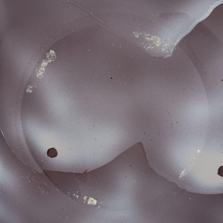 Steven Newell, a glass dish, late 20th Century.