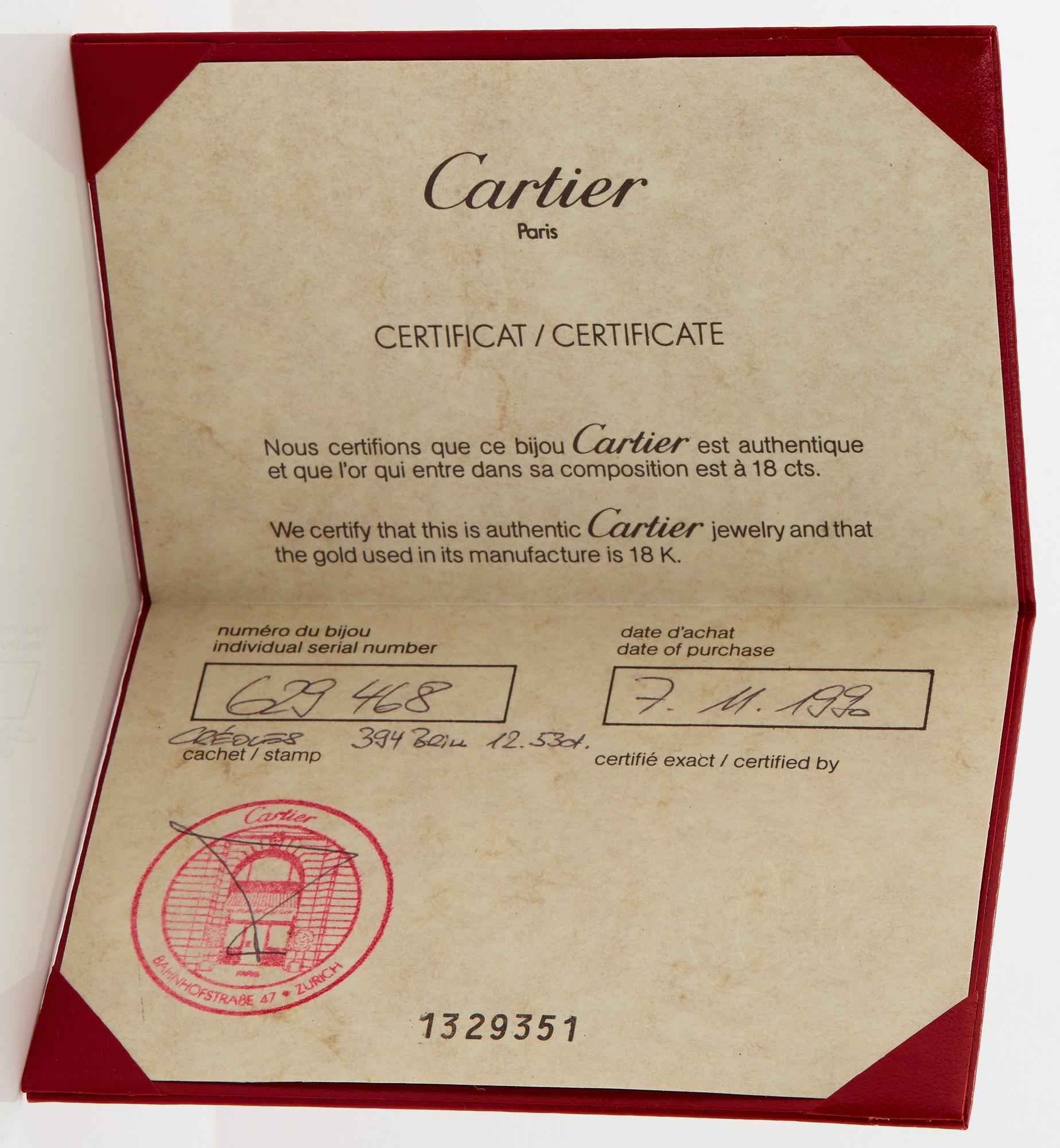 Cartier ett par örhängen.